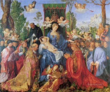 banquet of the officers of the st george civic guard company 1 Painting - The Lady of the festival du Rosaire Albrecht Durer